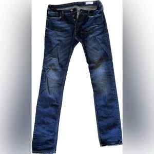 All Saints Cigarette Skinny Jeans Dark Blue Size 32x32
